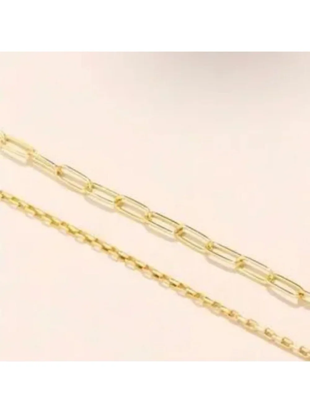 Gold 2pc Minmalist Chain Necklace